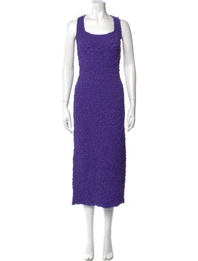 Pre-owned Mara Hoffman Scoop Neck Long Dress In Purple