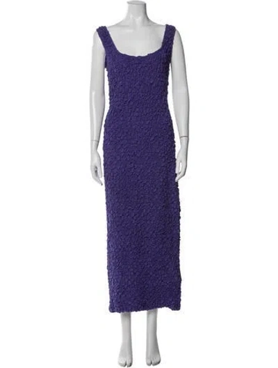 Pre-owned Mara Hoffman Scoop Neck Long Dress In Purple