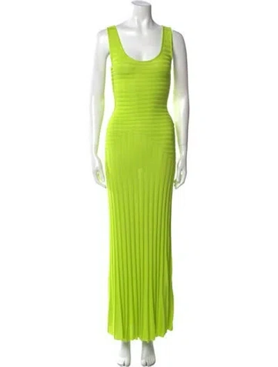 Pre-owned Mara Hoffman Scoop Neck Long Dress W/ Tags In Green