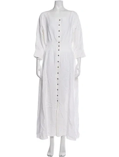 Pre-owned Mara Hoffman Scoop Neck Long Dress W/ Tags In Neutrals