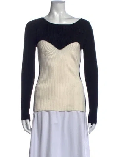 Pre-owned Mara Hoffman Scoop Neck Long Sleeve Top In Neutral
