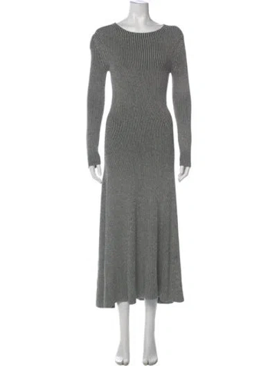 Pre-owned Mara Hoffman Scoop Neck Midi Length Dress In Gray