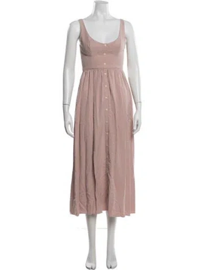 Pre-owned Mara Hoffman Scoop Neck Midi Length Dress In Pink