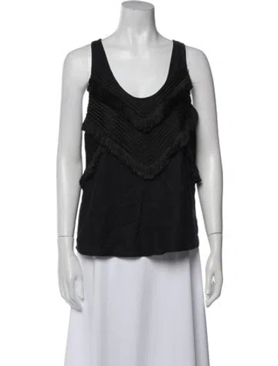 Pre-owned Mara Hoffman Scoop Neck Sleeveless Top In Black