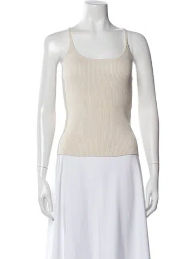 Pre-owned Mara Hoffman Scoop Neck Sleeveless Top In Neutral