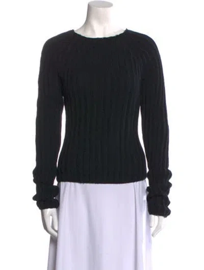 Pre-owned Mara Hoffman Scoop Neck Sweater In Black