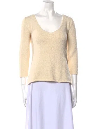 Pre-owned Mara Hoffman Scoop Neck Sweater In Neutral