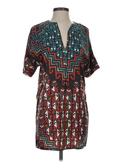 Pre-owned Mara Hoffman Short Sleeve Blouse In Teal