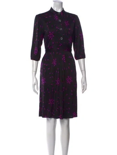 Pre-owned Mara Hoffman Silk Knee-length Dress In Black