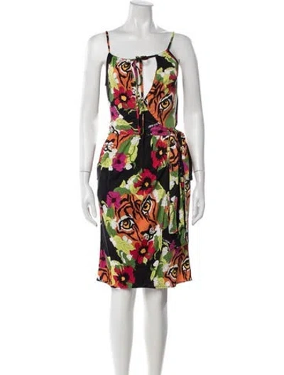 Pre-owned Mara Hoffman Silk Knee-length Dress In Black