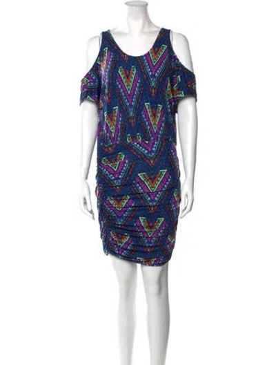 Pre-owned Mara Hoffman Silk Knee-length Dress In Blue