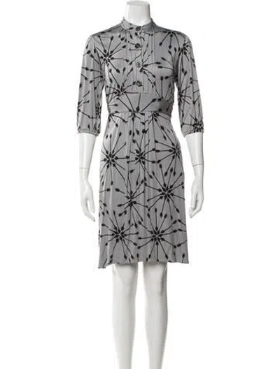 Pre-owned Mara Hoffman Silk Knee-length Dress In Gray