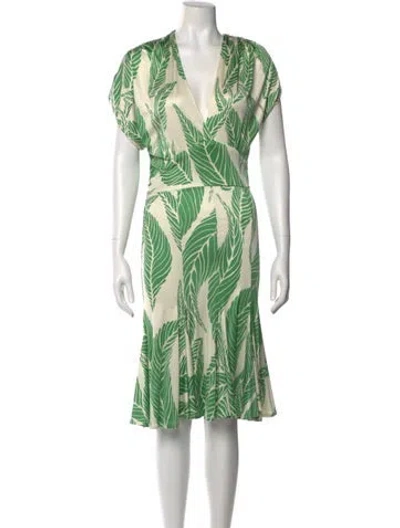 Pre-owned Mara Hoffman Silk Knee-length Dress In Green