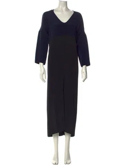Pre-owned Mara Hoffman Silk Long Dress In Black