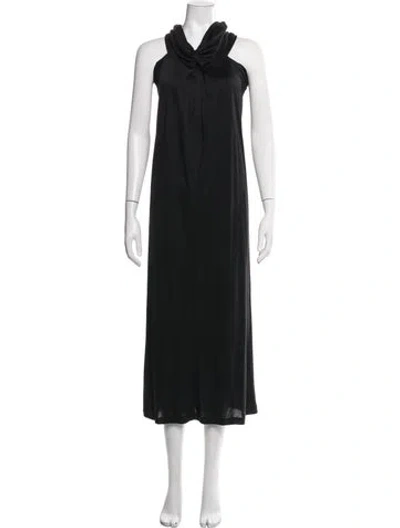 Pre-owned Mara Hoffman Silk Long Dress In Black