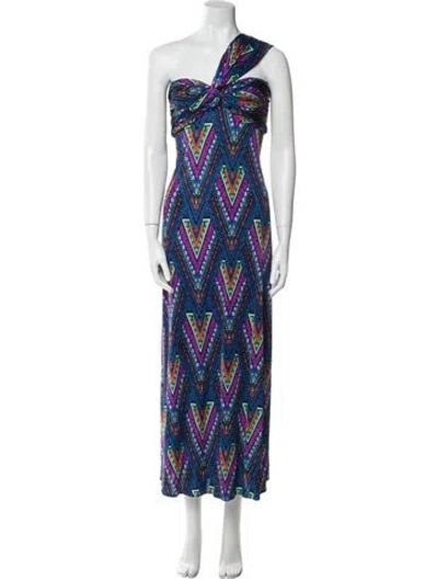 Pre-owned Mara Hoffman Silk Long Dress In Blue