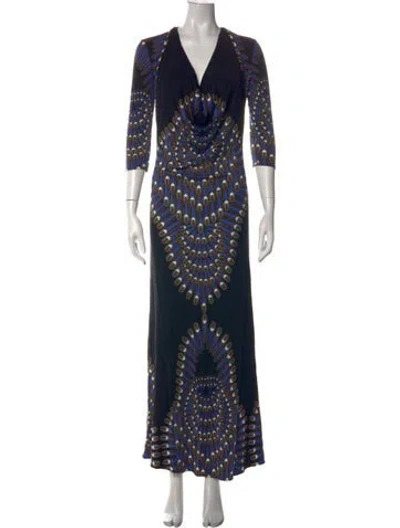 Pre-owned Mara Hoffman Silk Long Dress In Blue
