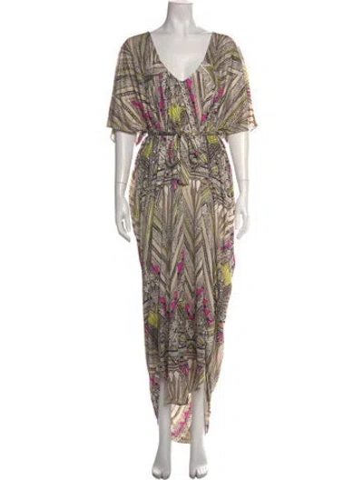 Pre-owned Mara Hoffman Silk Long Dress In Neutral
