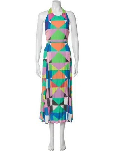 Pre-owned Mara Hoffman Silk Long Dress In Purple
