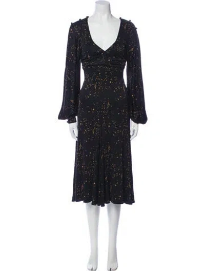 Pre-owned Mara Hoffman Silk Midi Length Dress In Black