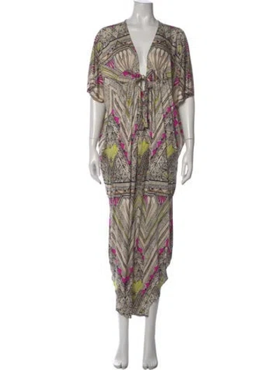 Pre-owned Mara Hoffman Silk Midi Length Dress In Neutral