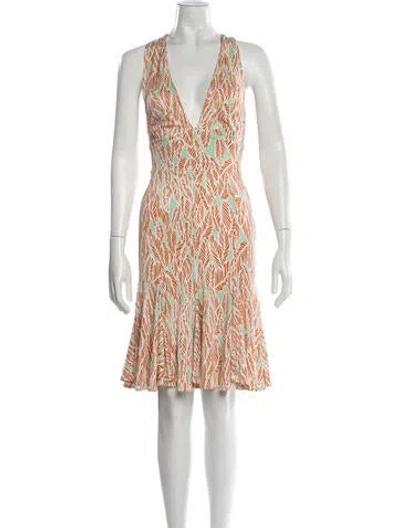 Pre-owned Mara Hoffman Silk Midi Length Dress In Orange