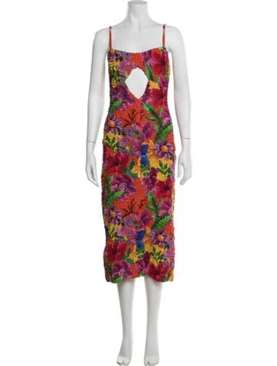 Pre-owned Mara Hoffman Silk Midi Length Dress In Pink