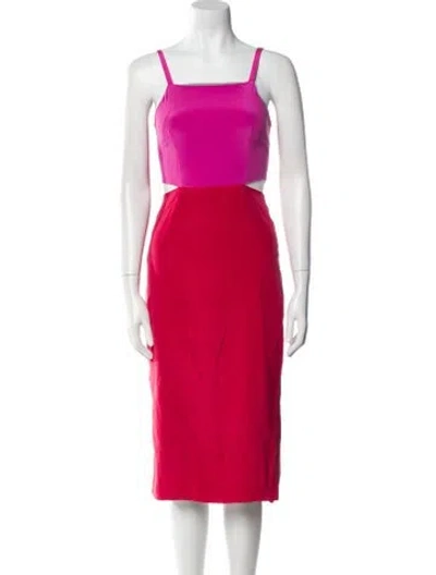 Pre-owned Mara Hoffman Silk Midi Length Dress In Red