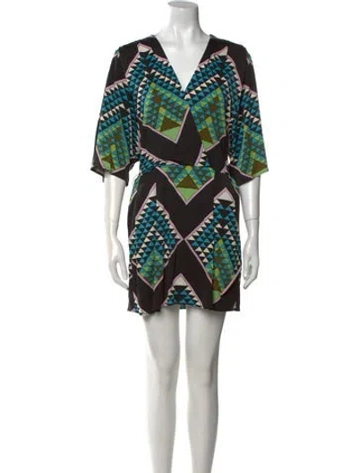 Pre-owned Mara Hoffman Silk Mini Dress In Black