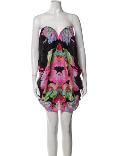 Pre-owned Mara Hoffman Silk Mini Dress In Black
