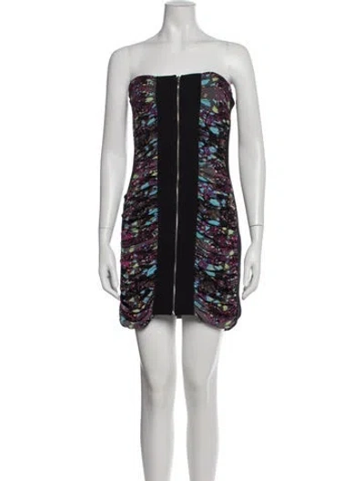 Pre-owned Mara Hoffman Silk Mini Dress In Black