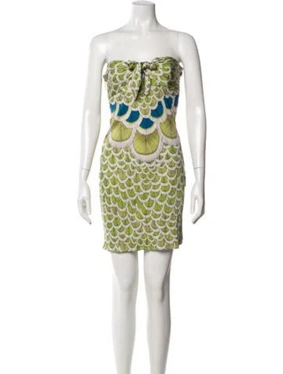Pre-owned Mara Hoffman Silk Mini Dress In Blue