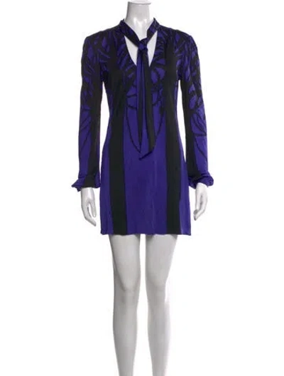 Pre-owned Mara Hoffman Silk Mini Dress In Blue