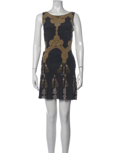 Pre-owned Mara Hoffman Silk Mini Dress In Blue