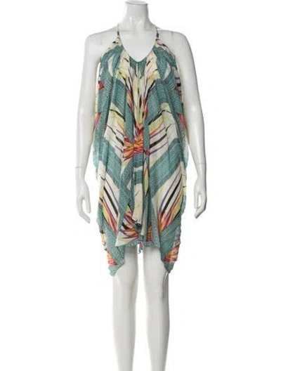 Pre-owned Mara Hoffman Silk Mini Dress In Green