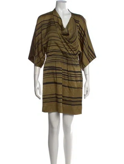 Pre-owned Mara Hoffman Silk Mini Dress In Green