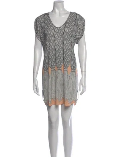 Pre-owned Mara Hoffman Silk Mini Dress In Grey