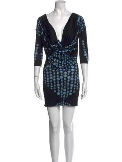 Pre-owned Mara Hoffman Silk Mini Dress In Multi
