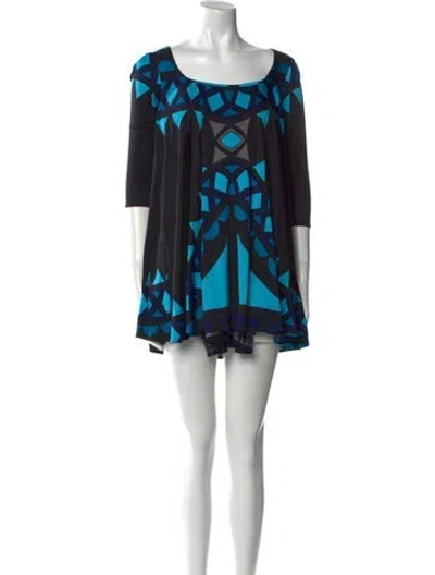 Pre-owned Mara Hoffman Silk Mini Dress In Multi