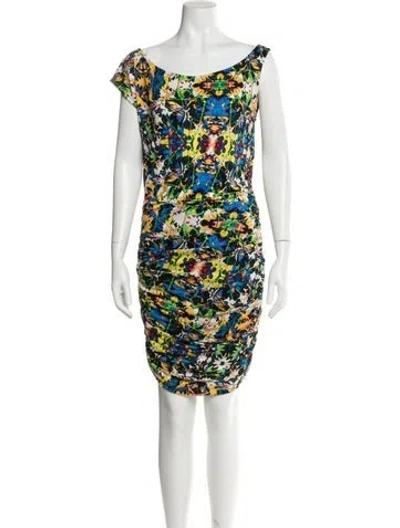 Pre-owned Mara Hoffman Silk Mini Dress In Multi
