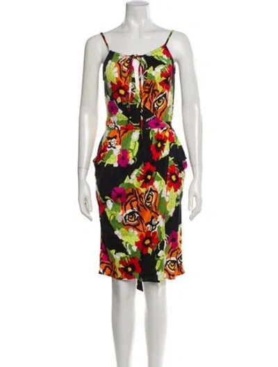 Pre-owned Mara Hoffman Silk Mini Dress In Multi