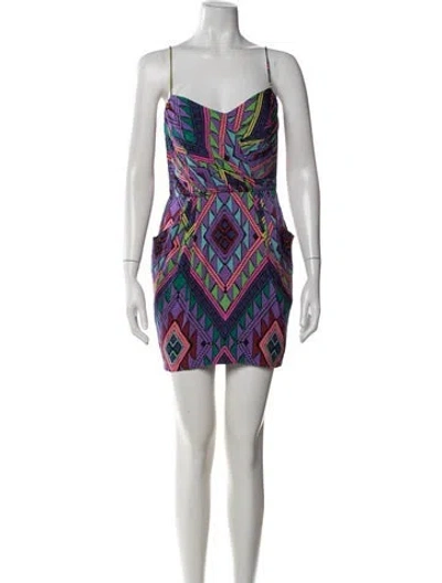 Pre-owned Mara Hoffman Silk Mini Dress In Multicolor