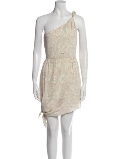 Pre-owned Mara Hoffman Silk Mini Dress In Neutral