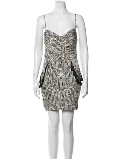 Pre-owned Mara Hoffman Silk Mini Dress In Neutrals