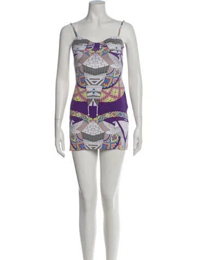 Pre-owned Mara Hoffman Silk Mini Dress In Purple