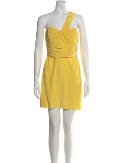 Pre-owned Mara Hoffman Silk Mini Dress In Yellow