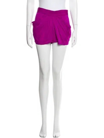 Pre-owned Mara Hoffman Silk Mini Shorts In Purple