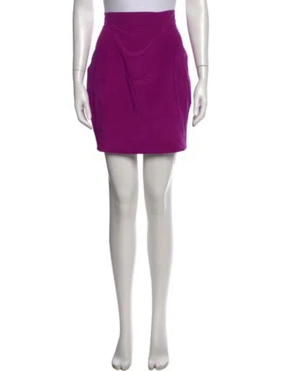 Pre-owned Mara Hoffman Silk Mini Skirt In Purple