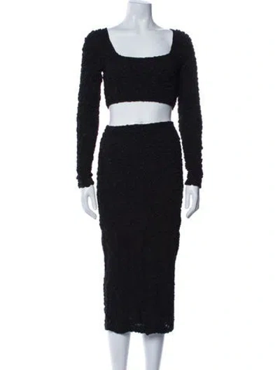 Pre-owned Mara Hoffman Skirt Set In Black