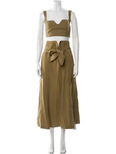Pre-owned Mara Hoffman Skirt Set In Green